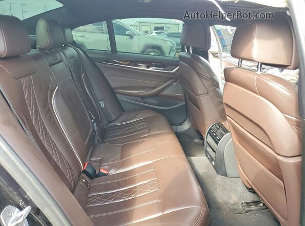 WBAJE7C50KWD53988 2019 BMW 5 SERIES Gray Rear seats view