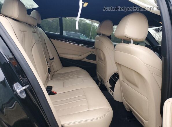 WBAJE7C52JWD53408 2018 BMW 5 SERIES Black Vista de los asientos traseros