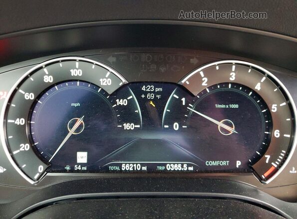 WBAJE7C52JWD53408 2018 BMW 5 SERIES Black Vista del cuadro de instrumentos
