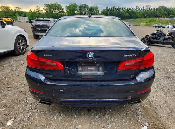WBAJE7C52KWW38141 2019 BMW 5 SERIES Синий Вид сзади