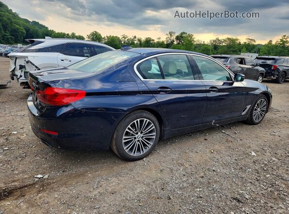 WBAJE7C52KWW38141 2019 BMW 5 SERIES Синий Задняя правая четверть