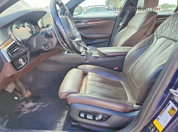 WBAJE7C55JG891379 2018 BMW 5 SERIES Blue Vista interior delantera