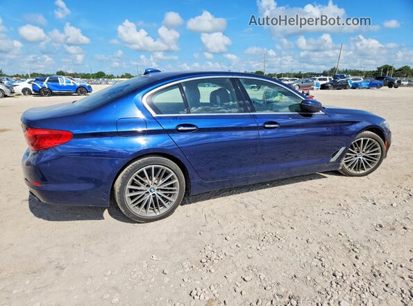 WBAJE7C55JG891379 2018 BMW 5 SERIES Blue Trasero derecho