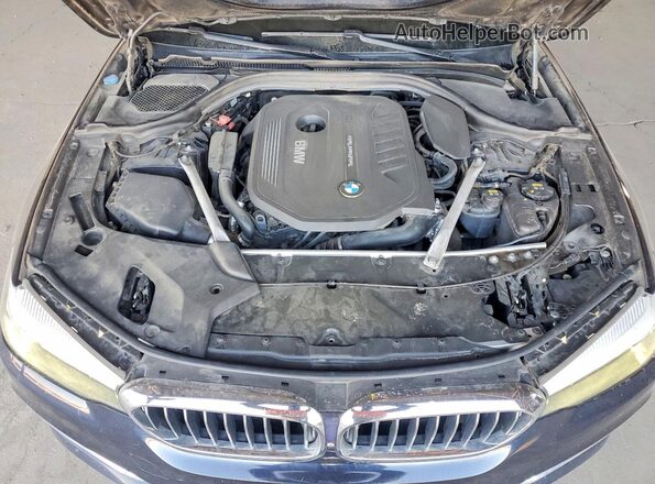 WBAJE7C55JWD49644 2018 BMW 5 SERIES Blue Widok wnętrza z tyłu