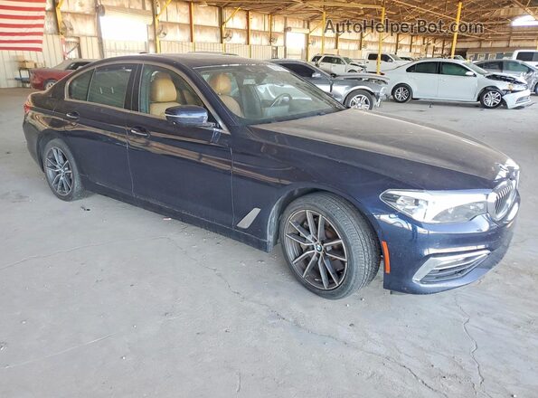 WBAJE7C55JWD49644 2018 BMW 5 SERIES Blue Przód prawy