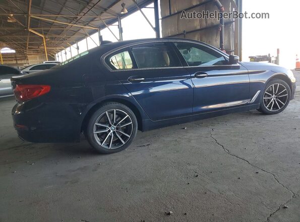 WBAJE7C55JWD49644 2018 BMW 5 SERIES Blue Tył prawy