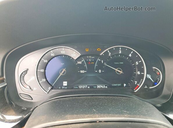 WBAJE7C59JWC56108 2018 BMW 5 SERIES Угольный Вид щитка приборов