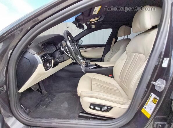 WBAJR3C00LCE55117 2020 BMW 5 SERIES Black Вид салону спереду