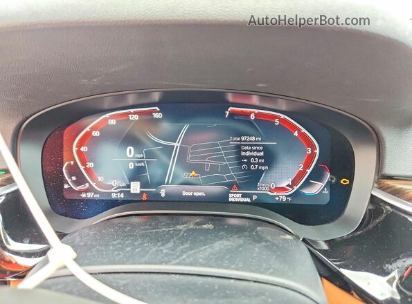 WBAJR3C04LWW64260 2020 BMW 5 SERIES Black Սարքավորումների վահանակի տեսք