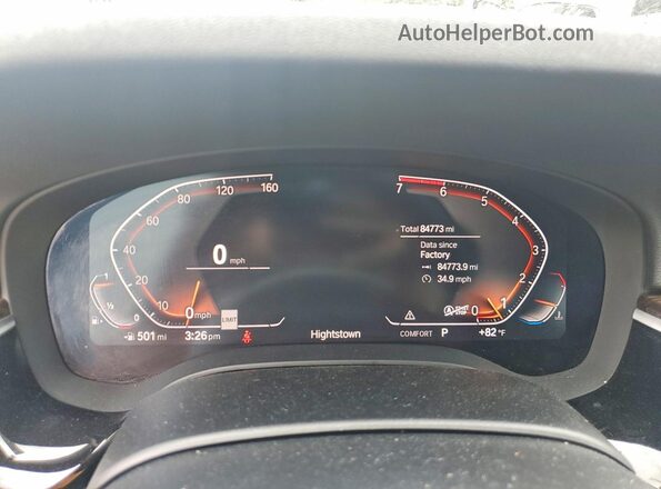 WBAJR7C01LCD69984 2020 BMW 5 SERIES Черный Вид щитка приборов