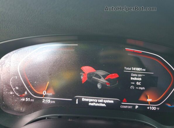 WBAJR7C06LCD09165 2020 BMW 5 SERIES White Вид щитка приладів