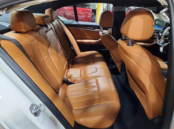 WBAJR7C06LCD65137 2020 BMW 5 SERIES White Rear seats view