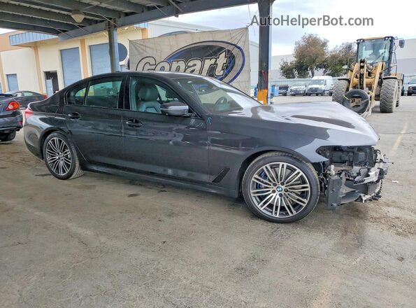 WBAJS1C06LCD78973 2020 BMW 5 SERIES Charcoal Front right