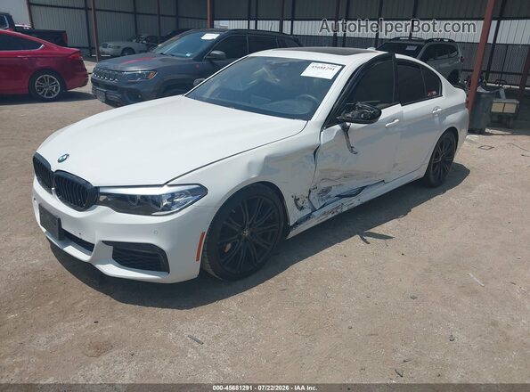 WBAJS1C06LCE02740 2020 BMW 5 SERIES White Առջևի ձախ երեք քառորդ տեսարան