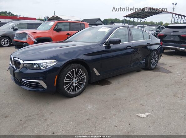 WBAJS3C04LWW65624 2020 BMW 5 SERIES Blue Передня ліва чверть