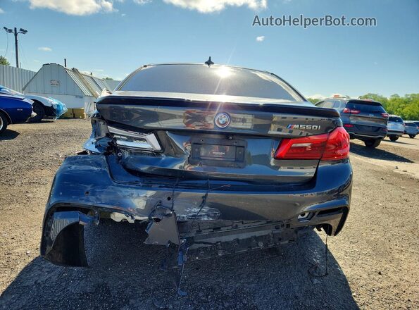 WBAJS7C02LCE14810 2020 BMW M5 Silver Widok z tyłu