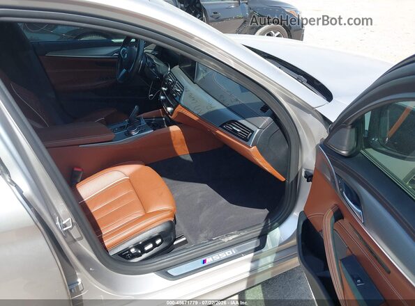WBAJS7C03LCD45481 2020 BMW 5 SERIES Silver წინა სალონის ხედი