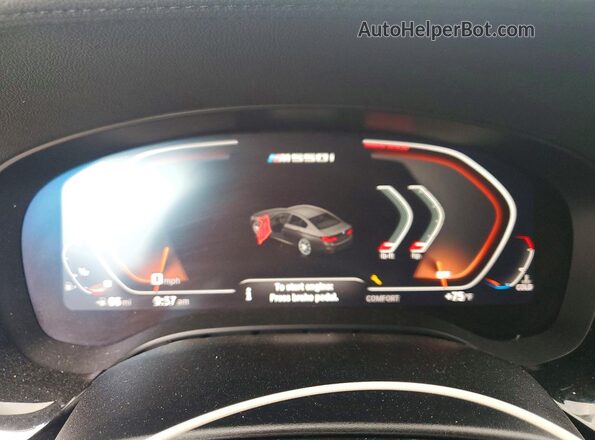 WBAJS7C04LCD45960 2020 BMW M5 Charcoal Սարքավորումների վահանակի տեսք