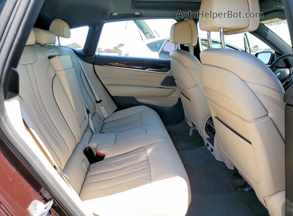 WBAJV6C54JBK07879 2018 BMW 6 SERIES Brown Rear seats view