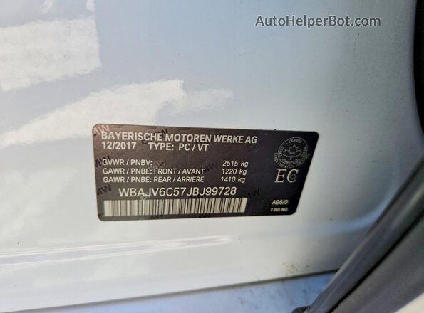 WBAJV6C57JBJ99728 2018 BMW 6 SERIES White Շարժիչի բաժամունքի տեսք