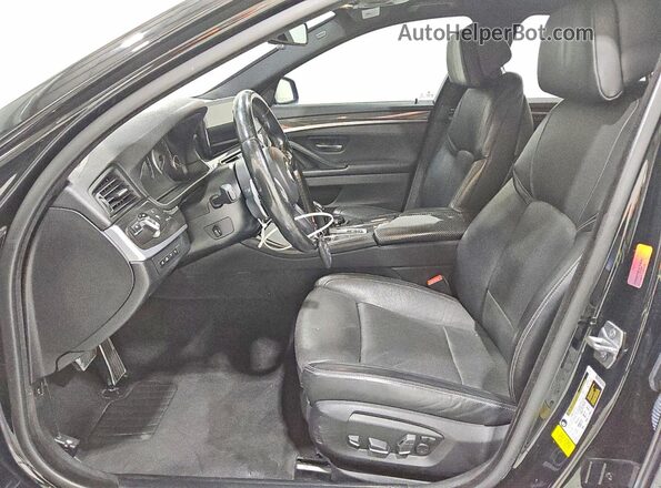 WBAKN9C55GD962994 2016 BMW 5 SERIES Black Widok wnętrza z przodu
