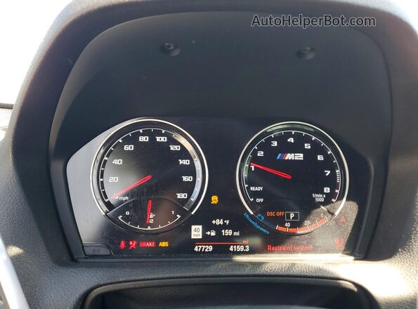 WBS2U7C02L7E11392 2020 BMW M2 Gray Vista del cuadro de instrumentos