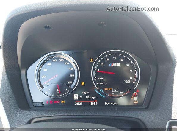WBS2U7C02M7H03528 2021 BMW M2 White Вид задніх сидінь