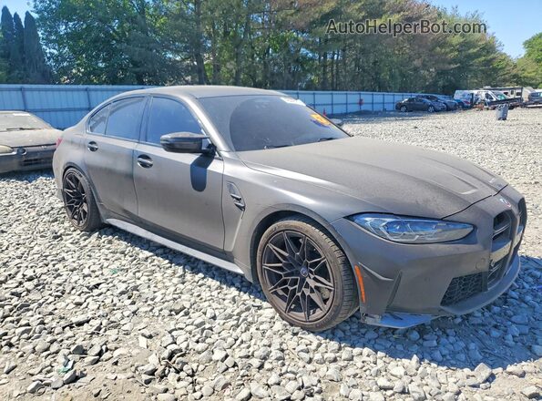 WBS33AY05PFN35386 2023 BMW M3 Серый Передняя правая четверть