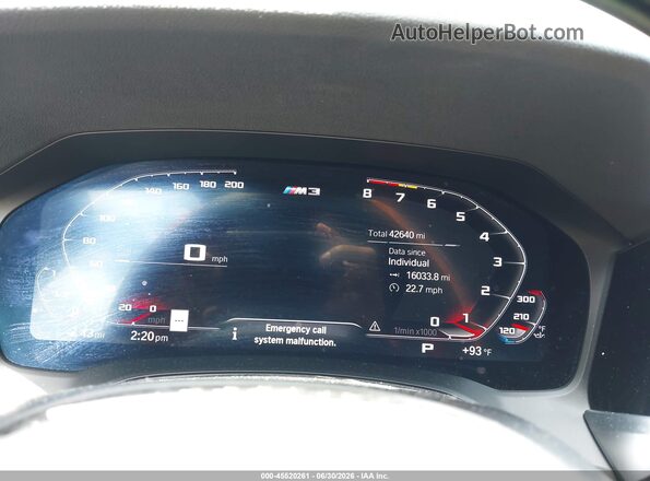WBS33AY06NFM31308 2022 BMW M3 Серый Вид задних сидений