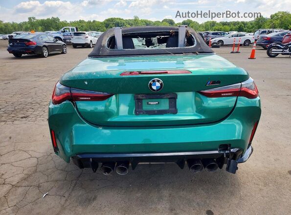 WBS33BA0XNCK00414 2022 BMW M4 Green Vista trasera