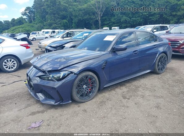 WBS33HJ01TFW47373 2026 BMW M3 Blue წინა მარცხენა ხედი სამი მეოთხედიდან