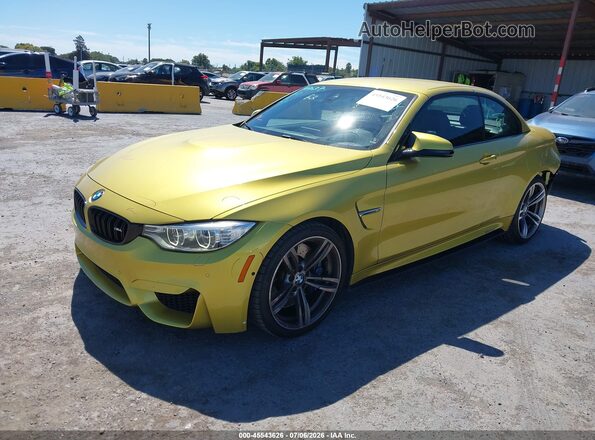 WBS3U9C52GP970052 2016 BMW M4 Yellow Передня ліва чверть