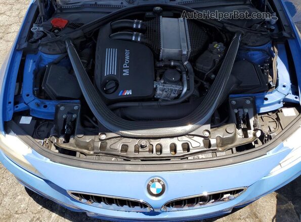 WBS3U9C55GP970157 2016 BMW M4 Blue Вид задньої частини салону