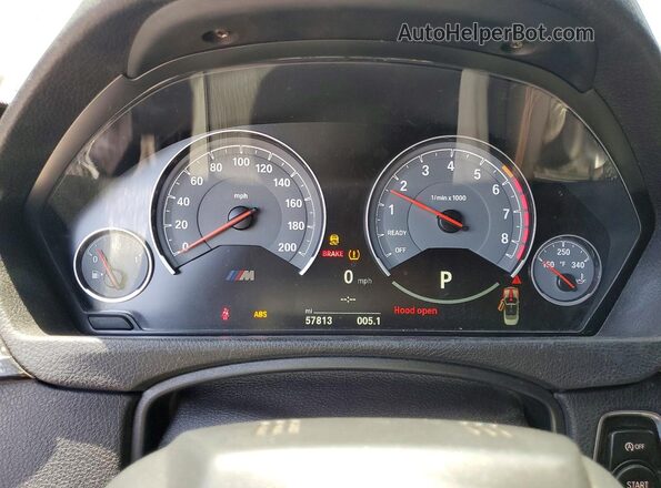 WBS3U9C55GP970157 2016 BMW M4 Blue Вид щитка приладів