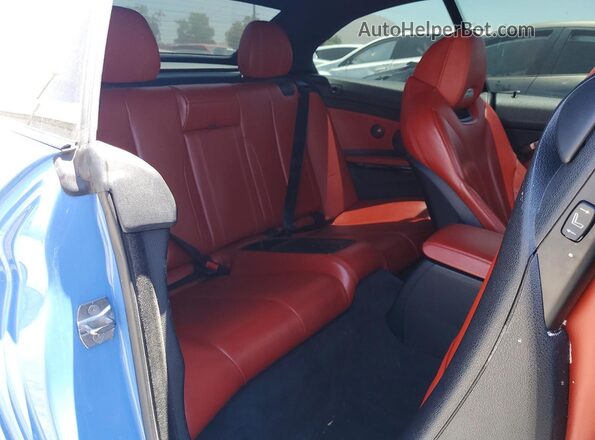WBS3U9C55GP970157 2016 BMW M4 Blue Вид задніх сидінь