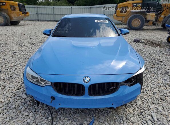 WBS3U9C55HP970922 2017 BMW M4 Blue Вид спереду