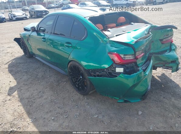 WBS43AY02RFT00371 2024 BMW M3 Зеленый Задняя левая четверть