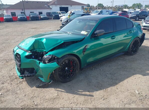 WBS43AY02RFT00371 2024 BMW M3 Зеленый Передняя левая четверть