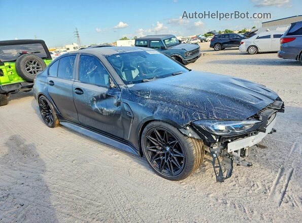 WBS43AY04RFR67054 2024 BMW M3 Black Przód prawy