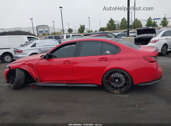 WBS43AY07PFN37144 2023 BMW M3 Red Widok wnętrza z tyłu