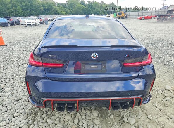 WBS43AY07PFN85937 2023 BMW M3 Blue უკანა ხედი