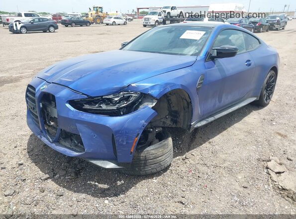 WBS43AZ06PCL38909 2023 BMW M4 Синий Передняя левая четверть