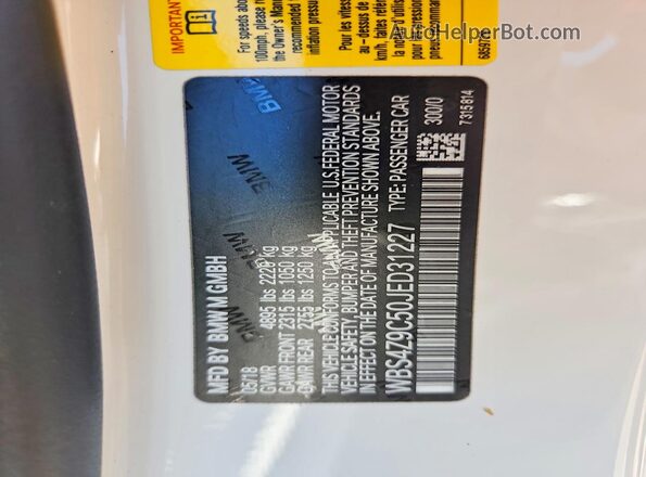 WBS4Z9C50JED31227 2018 BMW M4 White Вид підкапотного простору