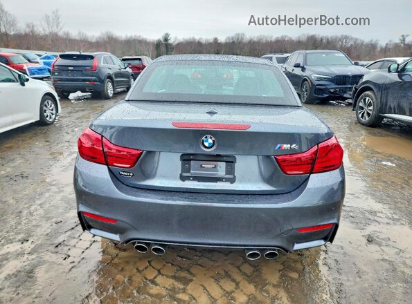 WBS4Z9C58JED22128 2018 BMW M4 Gray Vista trasera