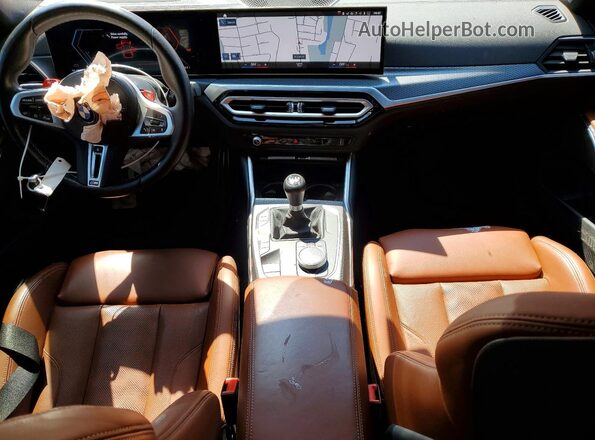 WBS53AY04PFP82536 2023 BMW M3 Red Առջևի վահանակի տեսք