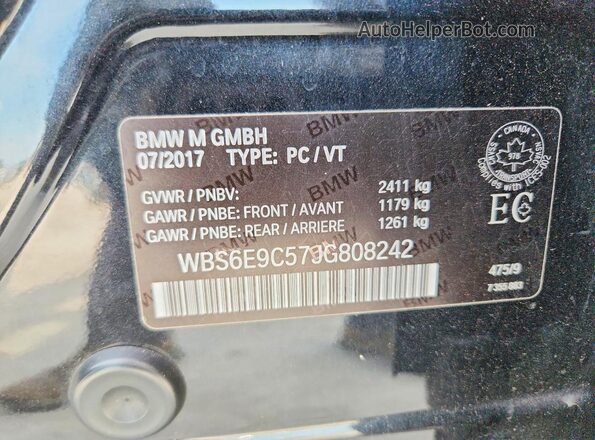 WBS6E9C57JG808242 2018 BMW M6 Черный Вид подкапотного пространства