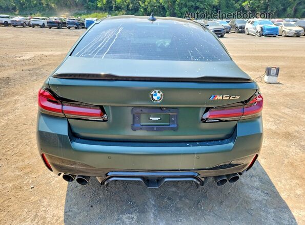 WBS73CH03NCK24583 2022 BMW M5 Зеленый Вид сзади
