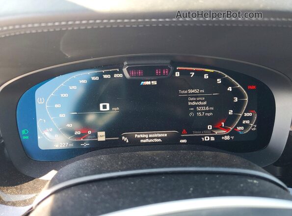 WBS83CH05MCF49628 2021 BMW M5 Silver Vista del cuadro de instrumentos