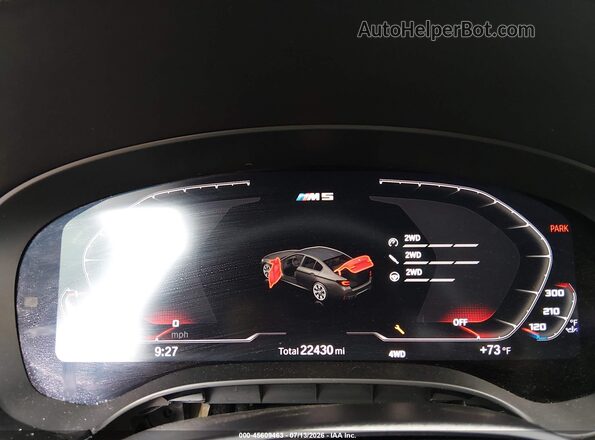 WBS83CH06MCE98298 2021 BMW M5 Black Vista de los asientos traseros