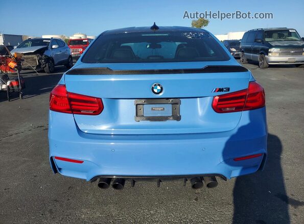 WBS8M9C51J5K98882 2018 BMW M3 Blue Вид ззаду